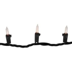 Northlight 100ct. Mini Christmas String Lights With Black Wire Clear -Northlight Decor Store D254021S 4