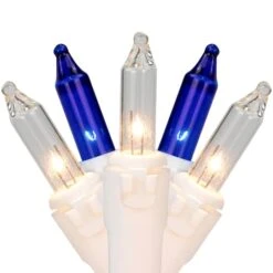 Northlight 100ct. Mini Christmas String Lights With White Wire Blue/Clear -Northlight Decor Store D254022S 11