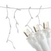 Northlight 100ct. LED Wide Angle Icicle Christmas Lights With White Wire Warm White