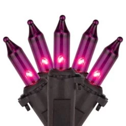 Northlight 100ct. Mini Christmas String Lights With Black Wire Purple -Northlight Decor Store D254039S 11