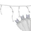 Northlight 100ct. LED Wide Angle Icicle Christmas Lights With White Wire Pure White