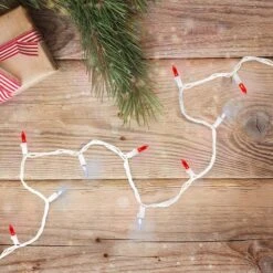 Northlight 100ct. White & Red Mini String Lights -Northlight Decor Store D254058S 12