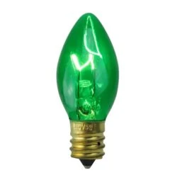 Northlight Incandescent C7 Replacement Bulbs, 25ct. Green 9 Northlight Incandescent C7 Replacement Bulbs, 25ct. Green -Northlight Decor Store D254070S 1 1