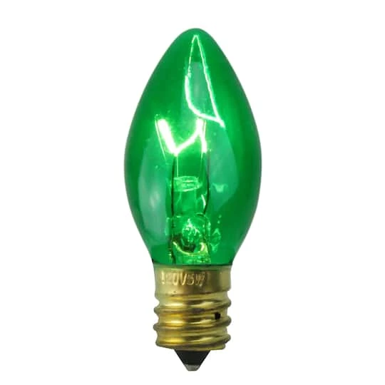 Northlight Incandescent C7 Replacement Bulbs, 25ct. Green 5 Northlight Incandescent C7 Replacement Bulbs, 25ct. Green - Image 5
