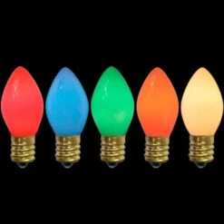 Northlight Multicolor Opaque C7 Incandescent Replacement Bulbs, 25ct. -Northlight Decor Store D254072S 12