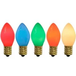 Northlight Multicolor Opaque C7 Incandescent Replacement Bulbs, 25ct. -Northlight Decor Store D254072S 13