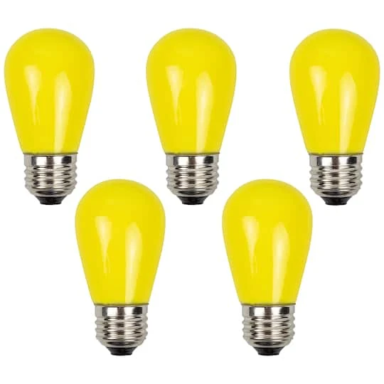Northlight Opaque LED S14 Replacement Bulbs, 25ct. Yellow 8 Northlight Opaque LED S14 Replacement Bulbs, 25ct. Yellow - Image 8