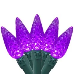 Northlight 70ct. LED Faceted C6 Christmas String Lights Purple 19 Northlight 70ct. LED Faceted C6 Christmas String Lights Purple -Northlight Decor Store D254082S 11