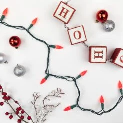 Northlight 70ct. LED Faceted C6 Christmas String Lights Red -Northlight Decor Store D254083S 13