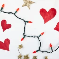 Northlight 70ct. LED Faceted C6 Christmas String Lights Red -Northlight Decor Store D254083S 4