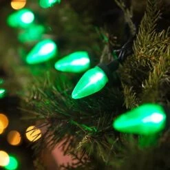 Northlight 25ct. LED C7 Christmas String Lights Green -Northlight Decor Store D254085S 12