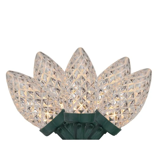 Northlight 100ct. Faceted LED C9 Christmas String Lights Warm White 3 Northlight 100ct. Faceted LED C9 Christmas String Lights Warm White - Image 3