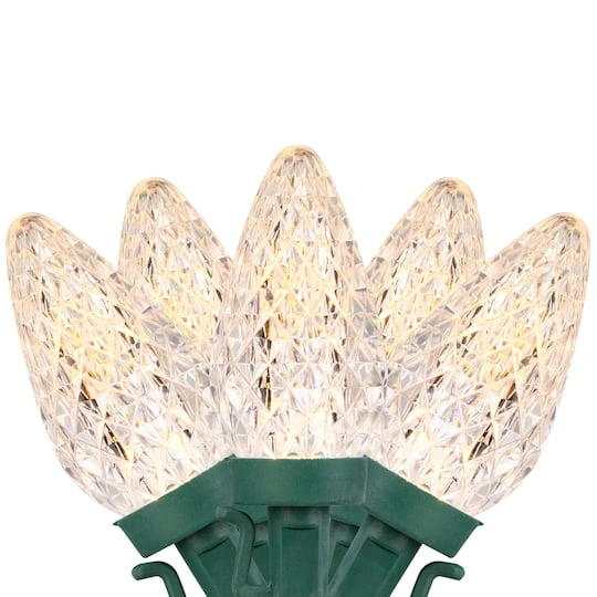 Northlight 100ct. Faceted LED C9 Christmas String Lights Warm White 5 Northlight 100ct. Faceted LED C9 Christmas String Lights Warm White - Image 5