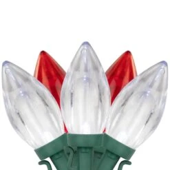 Northlight 25ct. C9 Christmas String Lights With Green Wire Red/Pure White -Northlight Decor Store D254102S 1 1