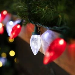 Northlight 25ct. C9 Christmas String Lights With Green Wire Red/Pure White -Northlight Decor Store D254102S 12