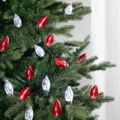 Northlight 25ct. C9 Christmas String Lights With Green Wire Red/Pure White -Northlight Decor Store D254102S 13