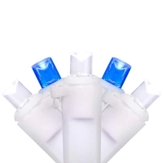 Northlight 50ct. LED Wide Angle Christmas String Lights With White Wire Blue/White 1 Northlight 50ct. LED Wide Angle Christmas String Lights With White Wire Blue/White