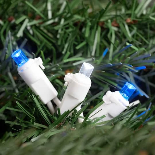Northlight 50ct. LED Wide Angle Christmas String Lights With White Wire Blue/White 10 Northlight 50ct. LED Wide Angle Christmas String Lights With White Wire Blue/White - Image 10