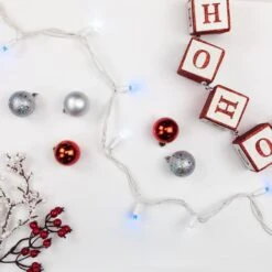 Northlight 50ct. LED Wide Angle Christmas String Lights With White Wire Blue/White 18 Northlight 50ct. LED Wide Angle Christmas String Lights With White Wire Blue/White -Northlight Decor Store D254109S 3