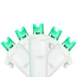 Northlight 50ct. LED Wide Angle Christmas String Lights With White Wire Green -Northlight Decor Store D254113S 11