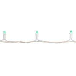 Northlight 50ct. LED Wide Angle Christmas String Lights With White Wire Green -Northlight Decor Store D254113S 15