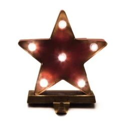 Glitzhome® 7.5" Marquee LED Star Stocking Holder, 2ct. -Northlight Decor Store D254144S 3