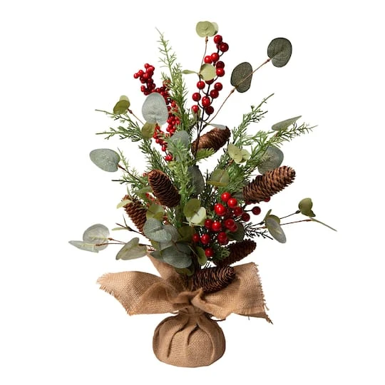 Glitzhome® Christmas Pine, Eucalyptus & Berry Tree 2 Glitzhome® Christmas Pine, Eucalyptus & Berry Tree - Image 2
