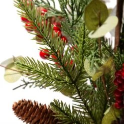 Glitzhome® Christmas Pine, Eucalyptus & Berry Tree 15 Glitzhome® Christmas Pine, Eucalyptus & Berry Tree -Northlight Decor Store D254175S 7
