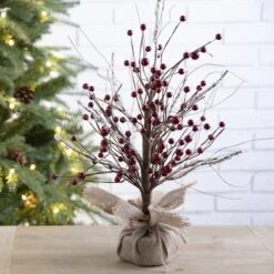 Glitzhome® Christmas Red Berry Table Tree 11 Glitzhome® Christmas Red Berry Table Tree -Northlight Decor Store D254177S 3