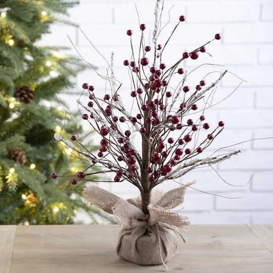 Glitzhome® Christmas Red Berry Table Tree 4 Glitzhome® Christmas Red Berry Table Tree - Image 4