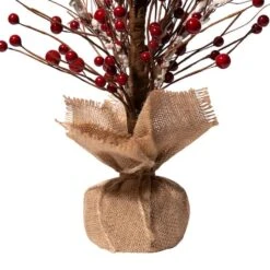 Glitzhome® Christmas Red Berry Table Tree 12 Glitzhome® Christmas Red Berry Table Tree -Northlight Decor Store D254177S 4