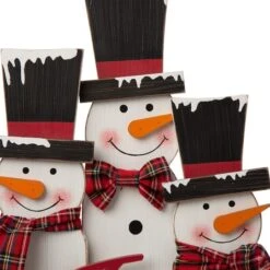 Glitzhome® 18" Wooden Snowman Family Décor Accent 12 Glitzhome® 18" Wooden Snowman Family Décor Accent -Northlight Decor Store D254182S 5