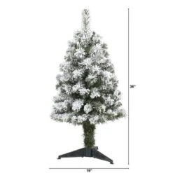 3ft. Unlit Flocked West Virginia Fir Artificial Christmas Tree -Northlight Decor Store D256009S 2