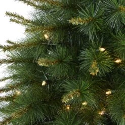 3ft. Pre-Lit New England Pine Artificial Christmas Tree, Clear LED Lights -Northlight Decor Store D256142S 3