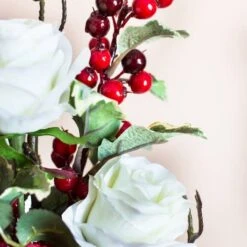 19.5" Merry Christmas Rose & Hydrangea Arrangement 13 19.5" Merry Christmas Rose & Hydrangea Arrangement -Northlight Decor Store D292871S 16