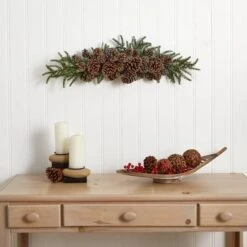 28" Iced Pinecone Swag 6 28" Iced Pinecone Swag -Northlight Decor Store D292893S 12