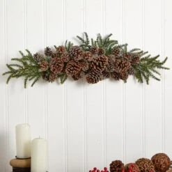 28" Iced Pinecone Swag 7 28" Iced Pinecone Swag -Northlight Decor Store D292893S 13