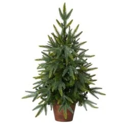 2.5ft. Pre-Lit Christmas Tree With Planter, Clear Lights 12 2.5ft. Pre-Lit Christmas Tree With Planter, Clear Lights -Northlight Decor Store D292909S 24