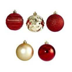 40ct. 3" Red & Gold Shatterproof Ball Ornaments -Northlight Decor Store D322177S 3