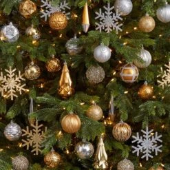 52ct. 6" Gold & Silver Shatterproof Ornament Set -Northlight Decor Store D322191S 6