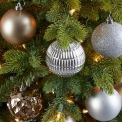 40ct. 3" Gold & Silver Shatterproof Ball Ornaments -Northlight Decor Store D322193S 4
