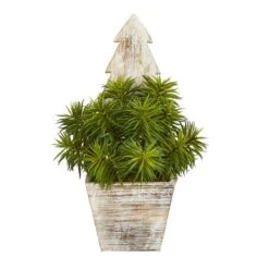 15" Unlit Succulent Artificial Plant In Christmas Tree Planter