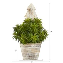 15" Unlit Succulent Artificial Plant In Christmas Tree Planter -Northlight Decor Store D322510S 2