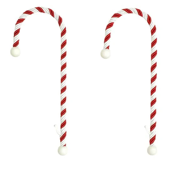 Haute Decor Classic Candy Cane Stocking Holders, 2ct. 1 Haute Decor Classic Candy Cane Stocking Holders, 2ct.
