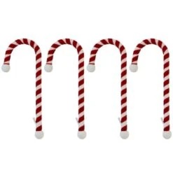 Haute Decor Velvet Candy Cane Stocking Holders, 4ct.