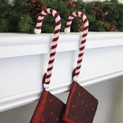 Haute Decor Large Candy Cane Stocking Holders, 2ct. 5 Haute Decor Large Candy Cane Stocking Holders, 2ct. -Northlight Decor Store D349422S 2