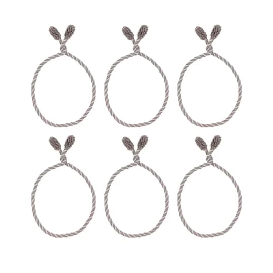 Haute Decor 20" Taupe & White Decorative Twist Ties, 6ct. 3 Haute Decor 20" Taupe & White Decorative Twist Ties, 6ct. - Image 3