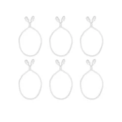 Haute Decor 20" White Decorative Twist Ties, 6ct. -Northlight Decor Store D349506S 2