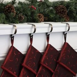 Haute Decor Pewter MantleClip Jr., 4ct. -Northlight Decor Store D349562S 2