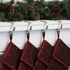 Haute Decor Silver MantleClip Jr., 4ct. -Northlight Decor Store D349564S 2